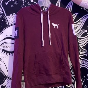 PINK Maroon Hoodie